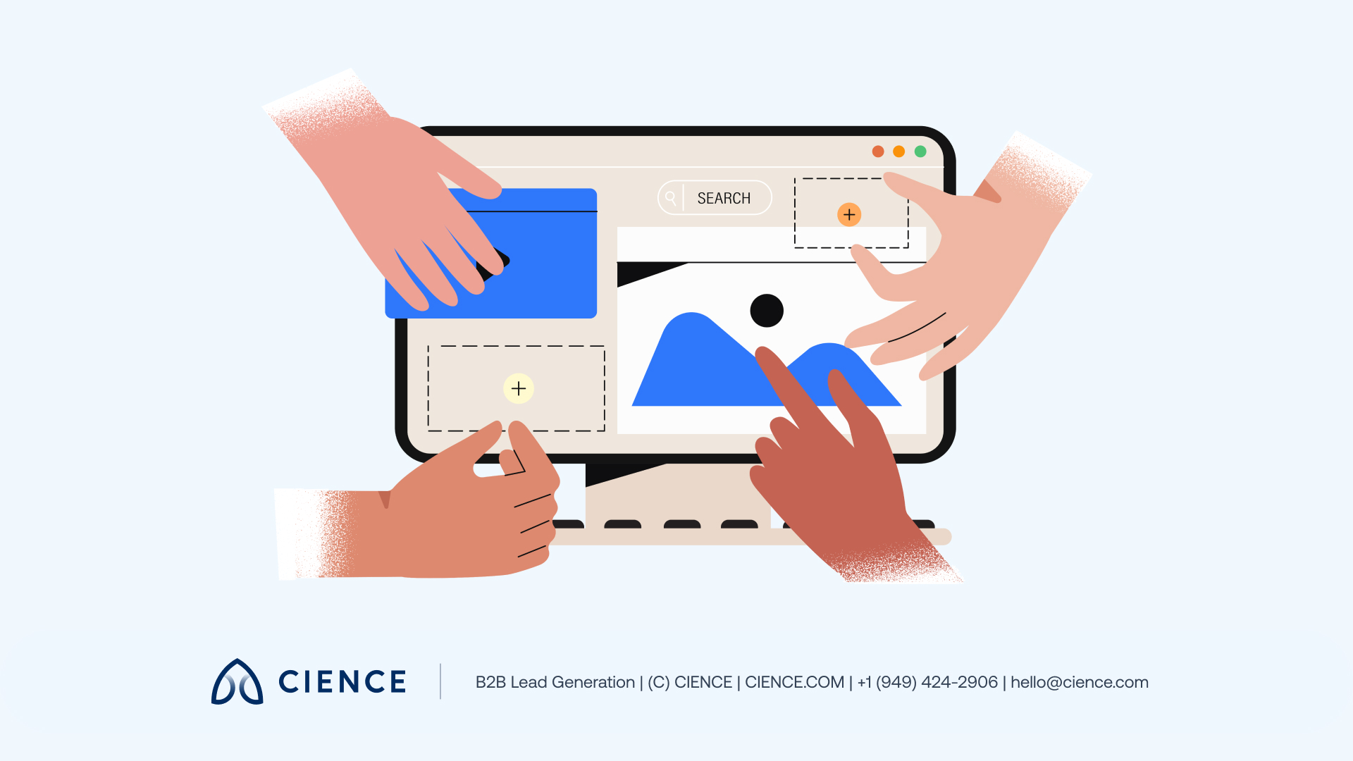 B2B website design overview showing how buyer-centric layout drives engagement and conversions
